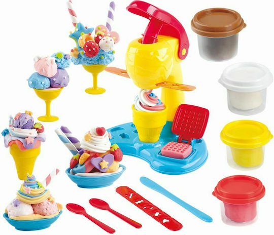 Playgo Plasticine Play Set Ice Cream Delight for 3+ Years 4 Can