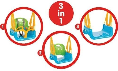 Pilsan Metal with Protector and Seatbelt Swing Set with Stand Samba A-Frame 07968 135x135x135cm for 1+ years Red