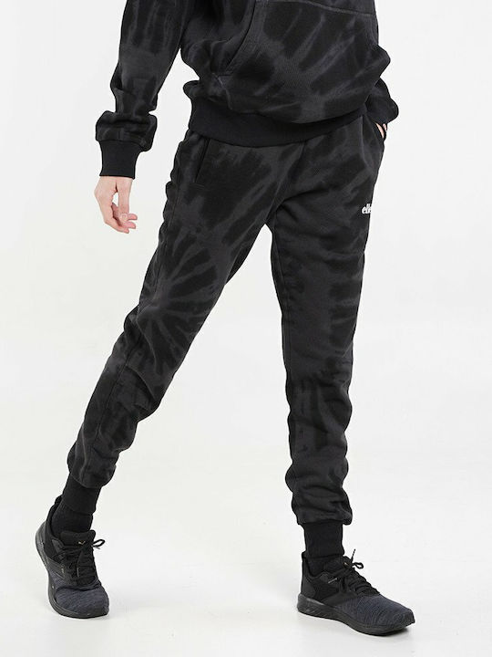 Hallouli Ψηλόμεσο Παντελόνι Φόρμας με Λάστιχο Black Tie Dye