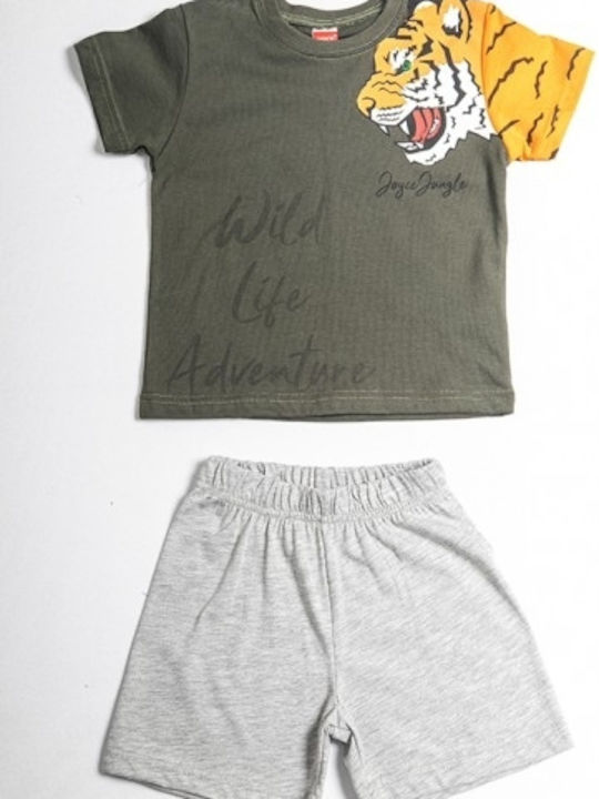 Joyce Kids Set with Shorts Summer 2pcs Khaki