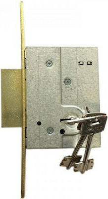 Cisa Recessed Lock Safe deposit box with Cylinder and Center 45mm Gold