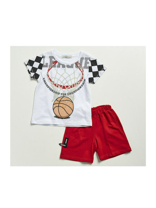 Hashtag Kids Set with Shorts Summer 2pcs White