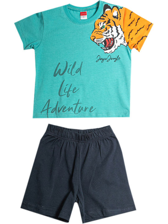 Joyce Kids Set with Shorts Summer 2pcs Turquoise