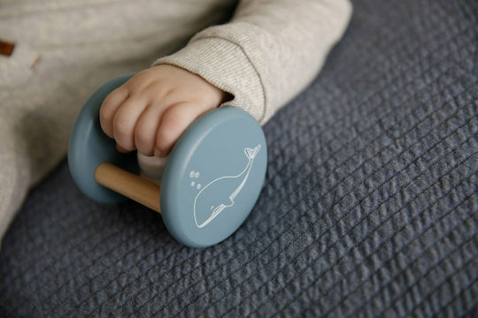 Little Dutch Wooden Rattle Adventure Ocean for 3++ Months Light Blue
