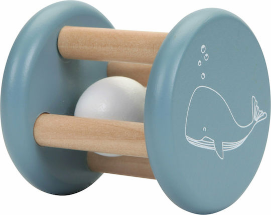 Little Dutch Wooden Rattle Adventure Ocean for 3++ Months Light Blue