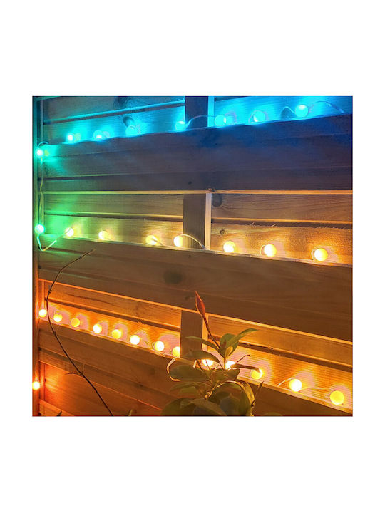 Ksix Στεγανή Γιρλάντα Φωτισμού LED IP65 10m RGB