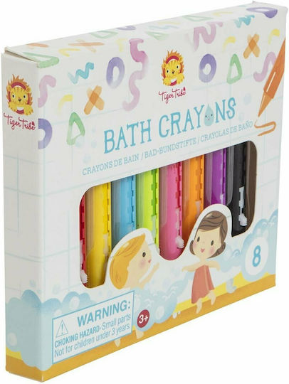 Tiger Tribe Bath Crayons Μαρκαδόροι Μπάνιου για 36+ Μηνών 8τμχ