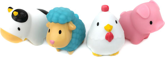 Munchkin Squirtin' Barnyard Friends Water Faces for 9++ Months 4pcs