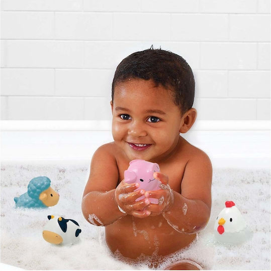 Munchkin Squirtin' Barnyard Friends Water Faces for 9++ Months 4pcs