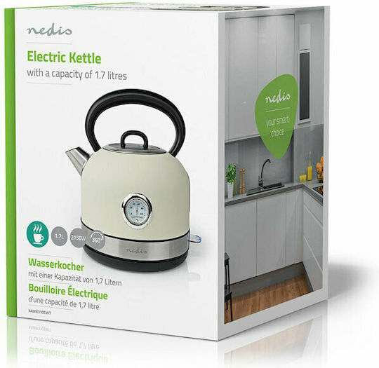 Nedis Fierbător 1.7lt 2150W Alb