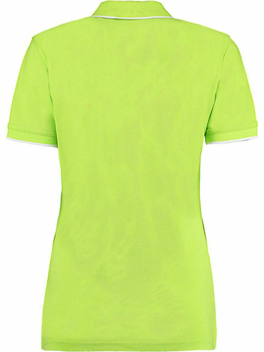 Kustom Kit Women's Short Sleeve Promotional Blouse Lime / White