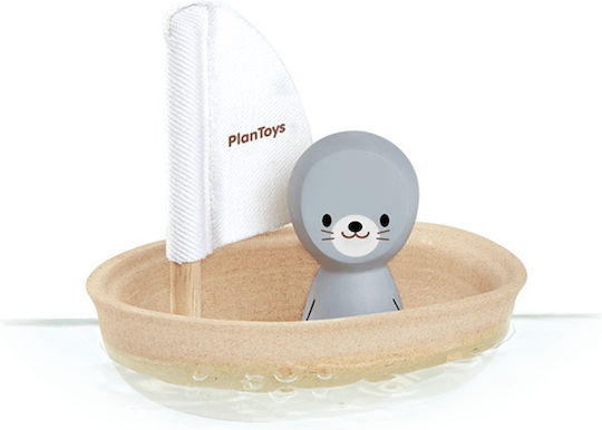 Plan Toys Sailboat with Seal Bath Boat for 12++ Months