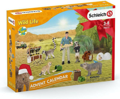 Schleich-S Miniature Toy Wild Life Advent Calendar 2021 for 3-8 Years