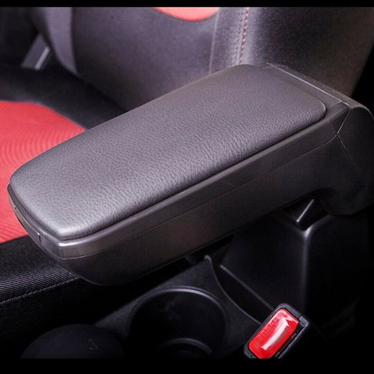 Rati Armster Car PU Armrest for Skoda Fabia II 2007-2014 Black
