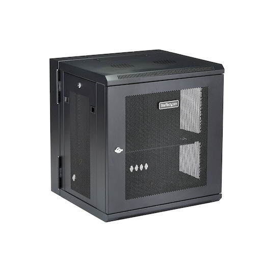 StarTech Επιτοίχια Καμπίνα Rack 12U Μαύρο RK12WALHM