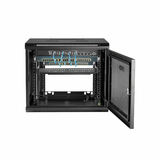 StarTech Wandmontiert Rack-Schrank 9U 60x45cm Schwarz RK9WALM