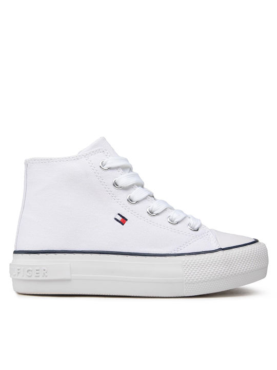 Tommy Hilfiger Παιδικά Sneakers High για Κορίτσι Λευκά
