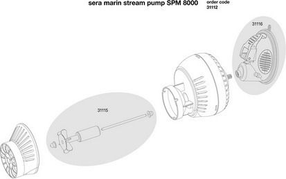 Sera Marin Stream Pump SPM 8000 Aquarium Air Pump with Maximum Flow Speed 8000lt/h
