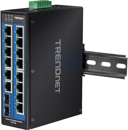 Trendnet TI-G162 Unmanaged L2 Switch με 14 Θύρες Gigabit (1Gbps) Ethernet και 2 SFP Θύρες