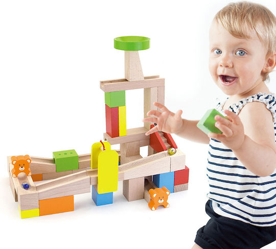 Viga Toys Τουβλάκια Τόμπογκαν Ξύλινα για 3+ Ετών 49τμχ