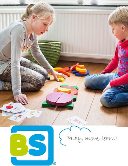 BS Toys Τουβλάκια Circle Set Ξύλινα για 4+ Ετών 22τμχ
