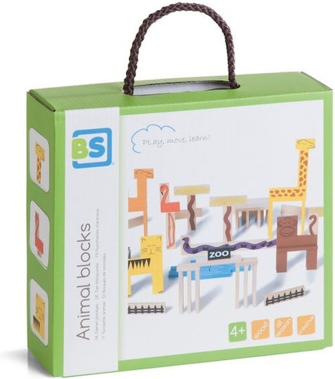 BS Toys Τουβλάκια Animal Ξύλινα για 4+ Ετών 84τμχ