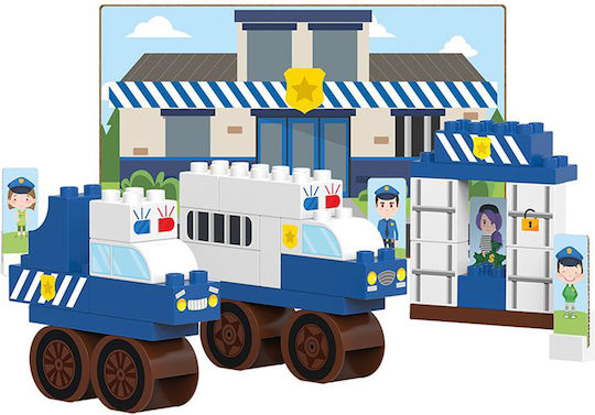 Biobuddi Blocks Police Station & Patrol Car for 1.5-6 years Years 41pcs