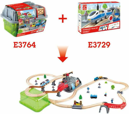 Hape Railway Construction Kit Сет с Влакче от Дърво за 3+ години+ Години