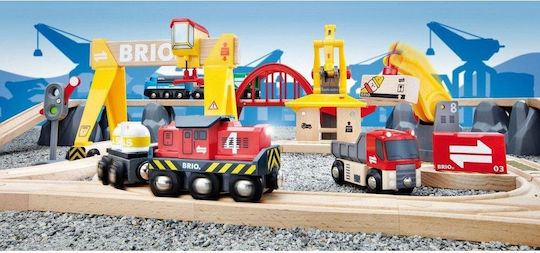 Brio Toys Cargo Railway Σετ με Τρενάκι από Ξύλο για 3+ Ετών