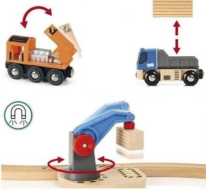 Brio Toys Starter Lift Load Σετ με Τρενάκι από Ξύλο για 3+ Ετών