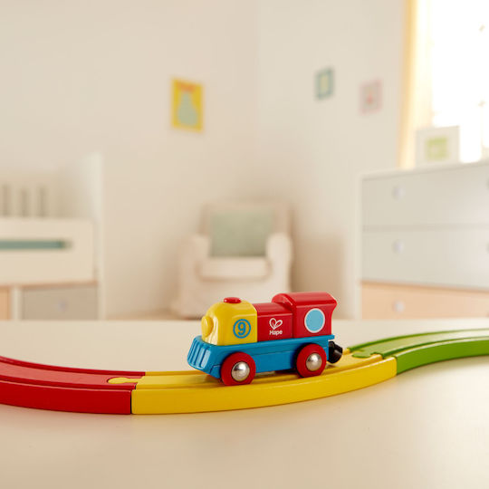 Hape Brave Little Engine Trenuleț din Lemn pentru 1,5+ ani+ Ani