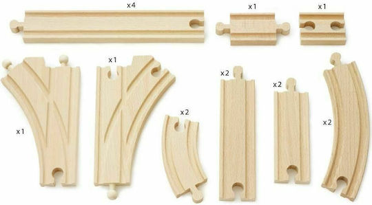 Brio Toys Expansion Pack Intermediate Ράγες Σιδηρόδρομου για 3+ Ετών