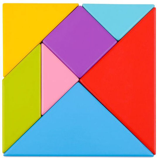 Tooky Toys Tangram Puzzle From Wood For 3+ Years TY879