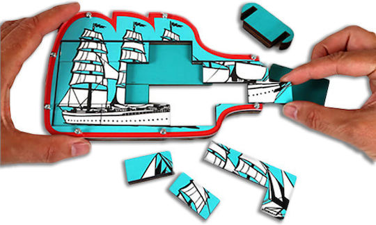 Recent Toys Constantin Puzzles - Ship in a Bottle Wooden Riddle for 6+ Years J-7
