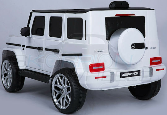 Mercedes AMG G63 Cu Un Loc cu Telecomandă Licențiat 12 Volți Alb