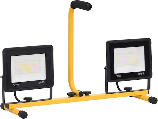 vidaXL Electric Jobsite Light LED IP65 with Brightness up to 7000lm