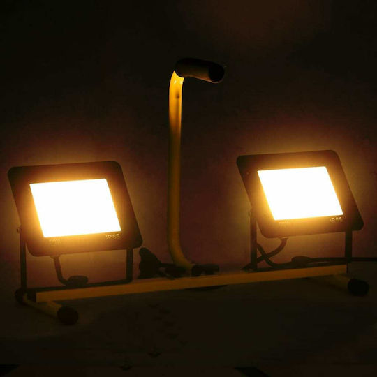 vidaXL Electric Jobsite Light LED IP65 with Brightness up to 7000lm