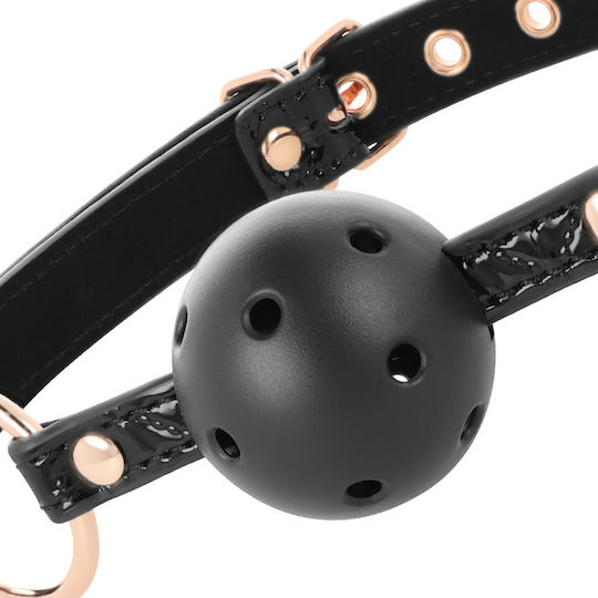 Dream Love Begme Black Edition Vegan Leather Ball Gag Cagulă în Culoare Negru
