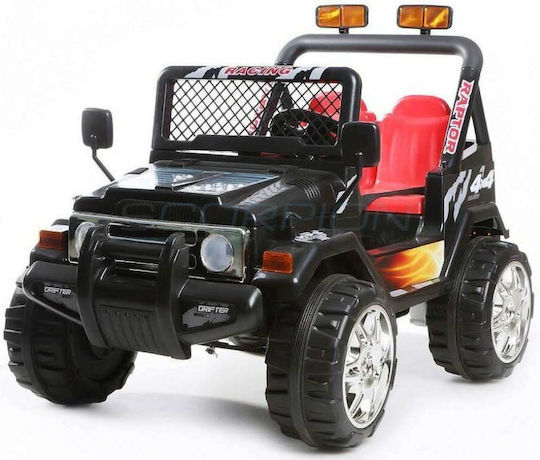 Jeep Wrangler Διθέσιο με Τηλεκοντρόλ Τύπου 12 Volt Μαύρο για 1+ Ετών