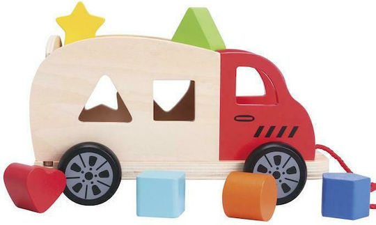 New Classic Toys Jucărie de Sortare a Formelor Camion cu forme din Lemn pentru 12++ Luni