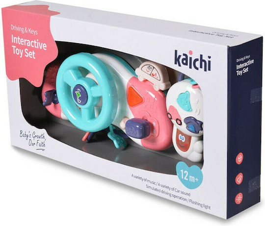 Kaichi Steering Wheel Steering wheel with keychain with Music for 12++ Months