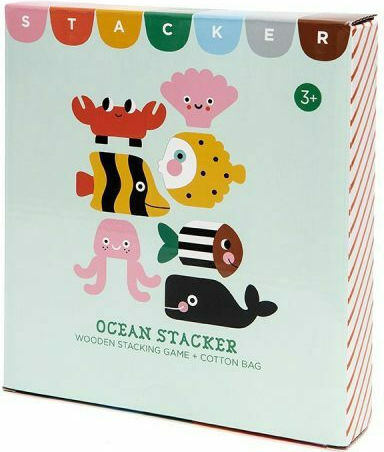 Petit Monkey Jucărie de Stivuire Stacking Game din Lemn pentru 8++ Luni