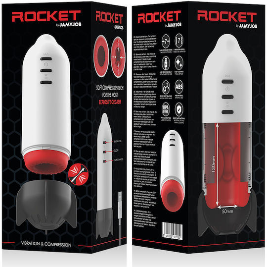 Jamyjob Jamyjob Rocket Masturbator με Δόνηση Masturbator Soft Compression Tech & Vibration