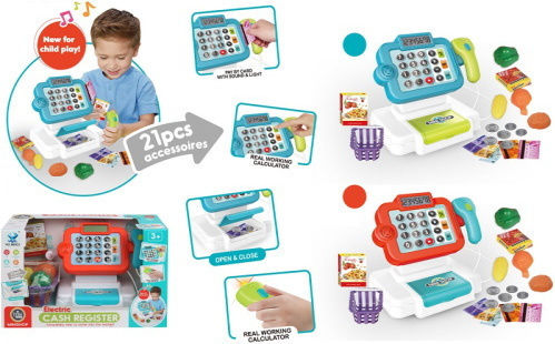 Snainter Pretend Play Toy Cash Register for 3+ Years Various Designs 1pc
