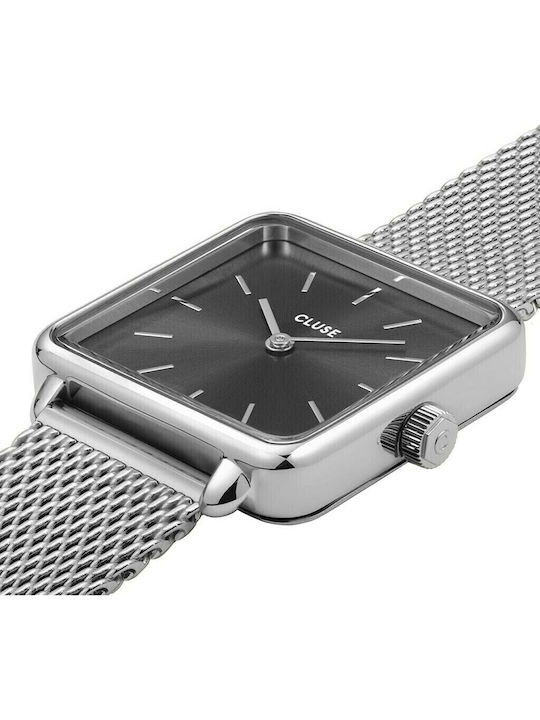 Cluse La Tetragone Women's Watch with Gray Metal Bracelet
