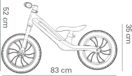 Q Play Kids Balance Bike Racer Air Black