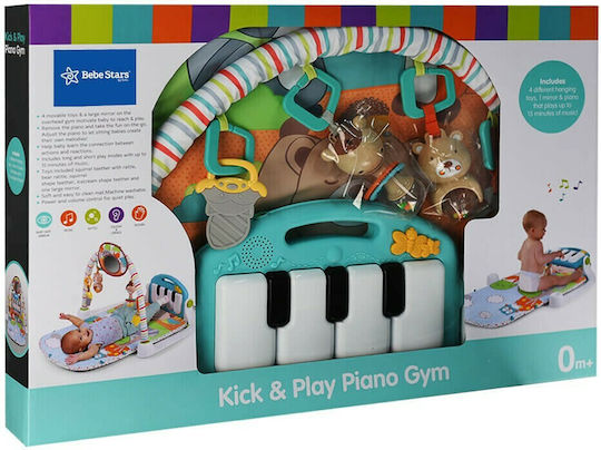 Bebe Stars Piano Raccoon Baby Gym for Newborns
