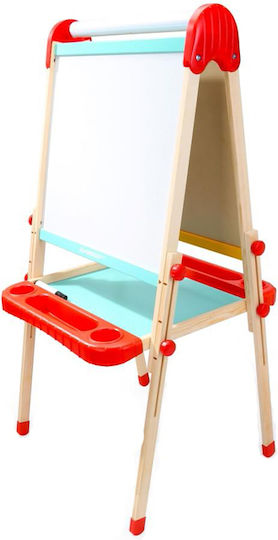 Top Bright Deluxe Πίνακας Μαγνητικός / Μαρκαδόρου / Μαυροπίνακας Διπλής Όψης Επιδαπέδιος 50x50x120εκ.