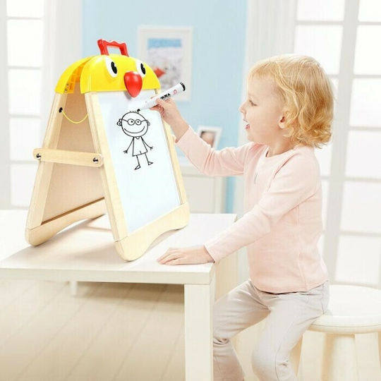 Top Bright Magnetic Board Markerboard Blackboard Double Sided 47.5x47.5cm