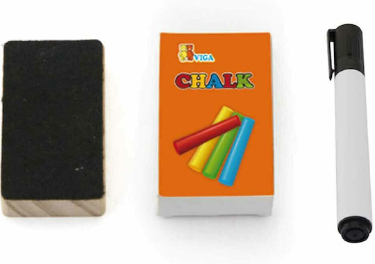 Viga Toys Standing Easel Πίνακας Μαγνητικός / Μαρκαδόρου Διπλής Όψης Επιδαπέδιος 40x11.2x67εκ.